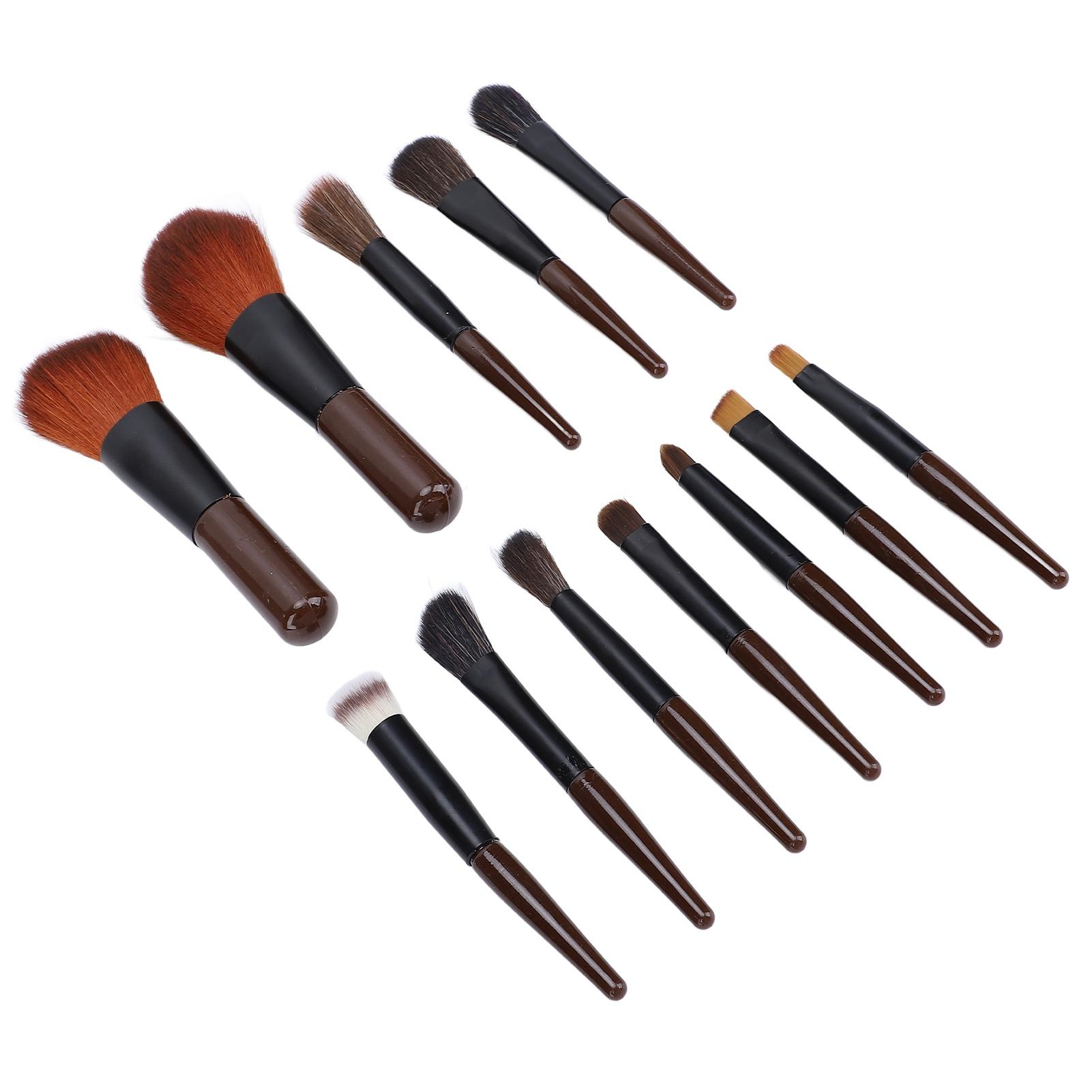Travel Makeup Brush Set Synthetic Mini 12PCS Powder Highlight Concealer Eye Shadows Blush Mini Makeup Brushes Black Brown
Travel Makeup Brush Set Synthetic Mini 12PCS Powder Highlight Concealer Eye Shadows Blush Mini Makeup Brushes Black Brown
