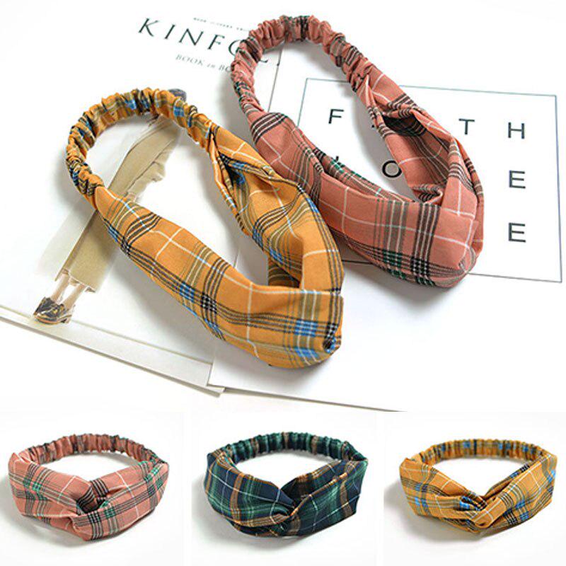 Women Plaid Headband Hair Accessories Cross Knot Elastic Hair Bands Soft Cotton Lady Girls Hairband
Women Plaid Headband Hair Accessories Cross Knot Elastic Hair Bands Soft Cotton Lady Girls Hairband