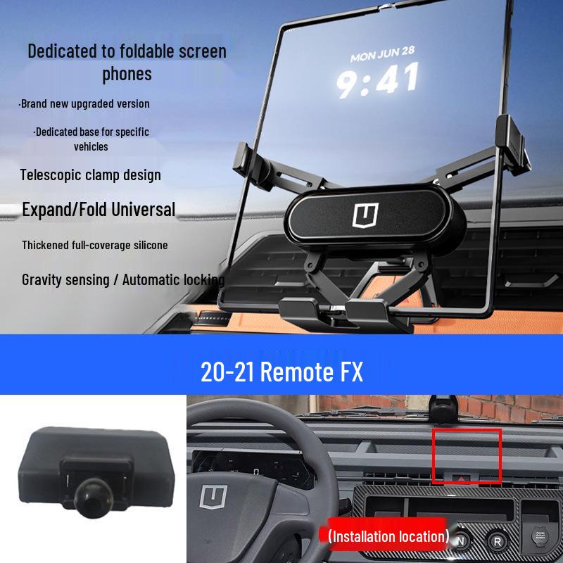 Remote FX Car Navigation Foldable Screen Phone Holder - Air Vent Accessory Bracket
Remote FX Car Navigation Foldable Screen Phone Holder - Air Vent Accessory Bracket