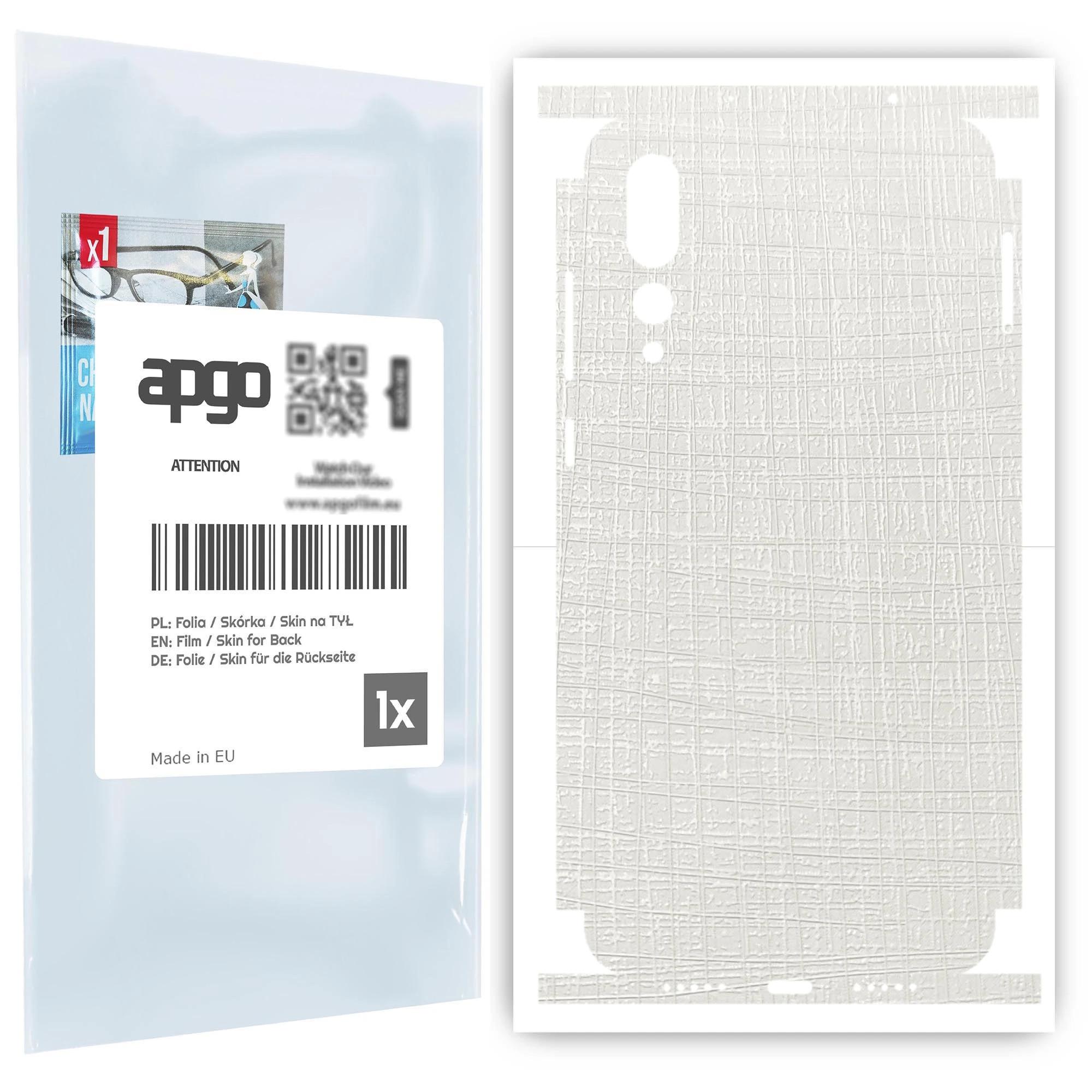 apgo Protective Skin Sticker for the back+sides compatible with Huawei P20 Pro, Full Wrap Film, Foil, Vinyl - Pattern White Fabric
apgo Protective Skin Sticker for the back+sides compatible with Huawei P20 Pro, Full Wrap Film, Foil, Vinyl - Pattern White Fabric