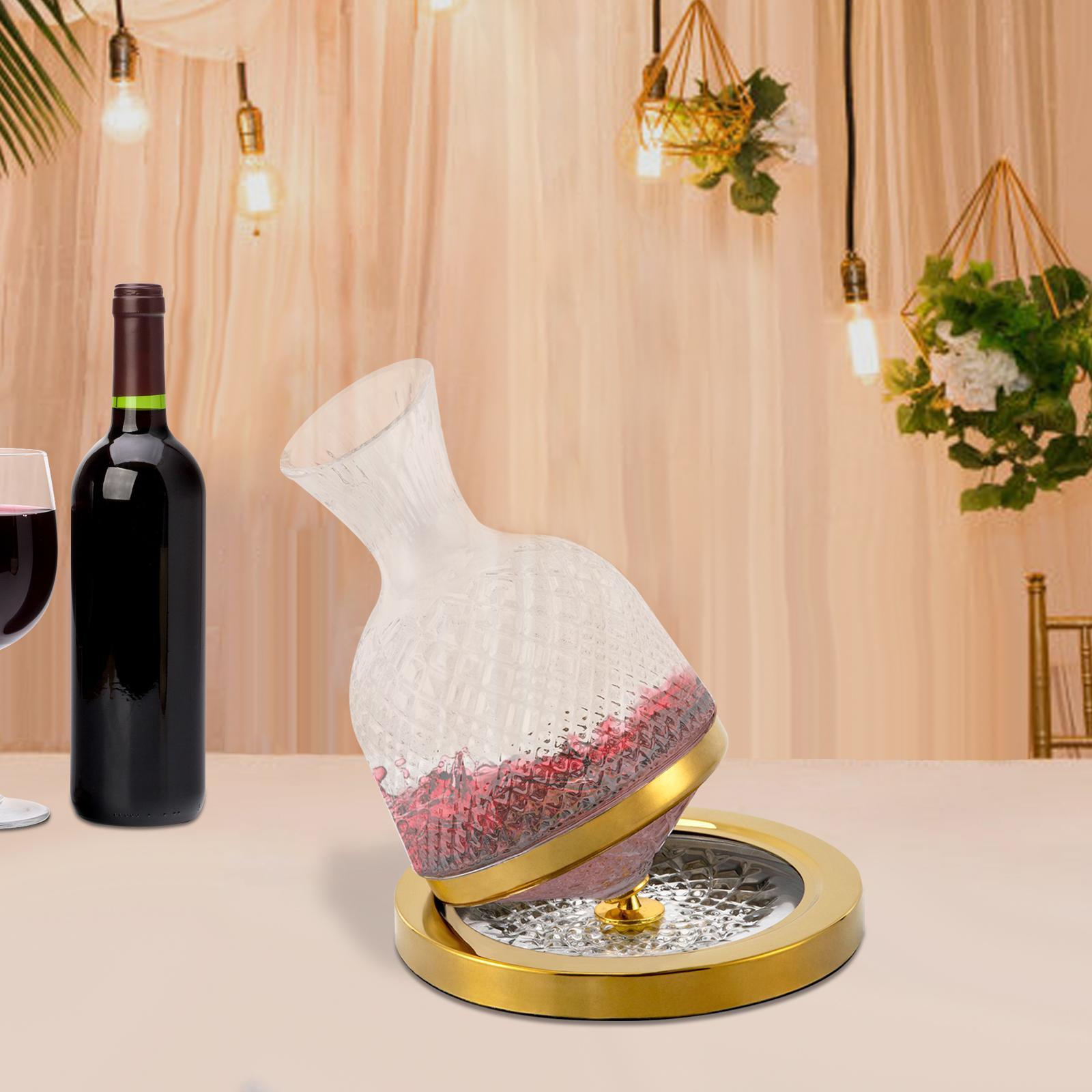 Bymaocar 50oz Gold Spinning Top Decanter, Red Wine Decanter Set W/ 45° Tilted Bottle Mouth Design, for Restaurants or Gatherings
Bymaocar 50oz Gold Spinning Top Decanter, Red Wine Decanter Set W/ 45° Tilted Bottle Mouth Design, for Restaurants or Gatherings