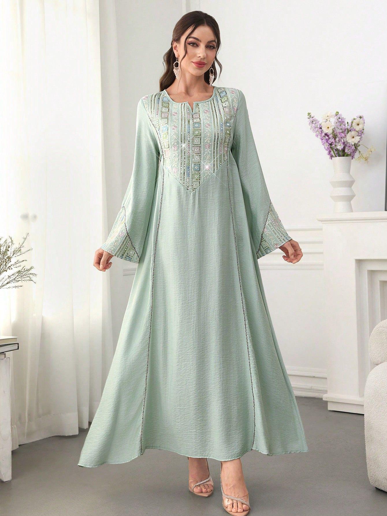 Elegant Sequin Embroidered Robe Dress - Fashionable Cover-up with a New Style Temperament Extra Large зелёный
Elegant Sequin Embroidered Robe Dress - Fashionable Cover-up with a New Style Temperament Extra Large зелёный