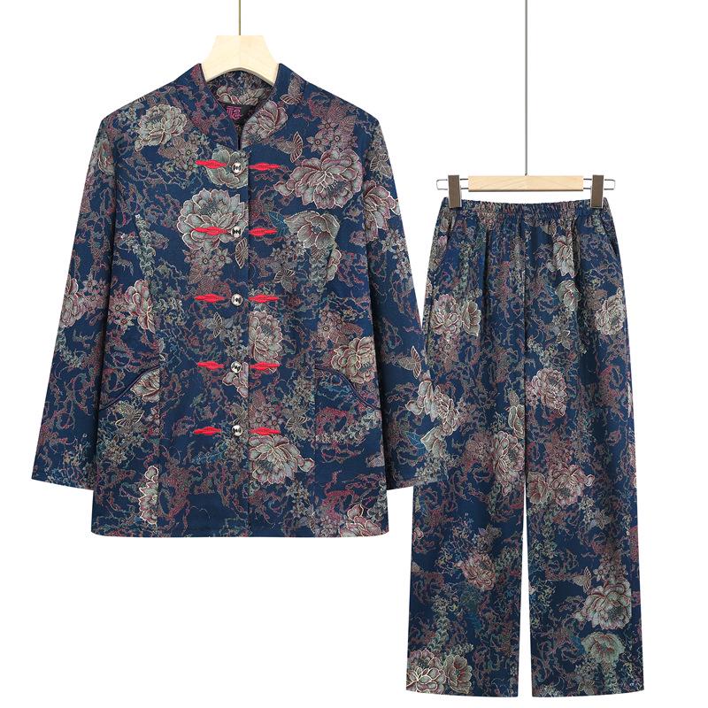 Spring & Autumn Grandma Two-Piece Suit - Long Sleeve Tang Jacket for Women Aged 60-90 XXXL (120-135 Jin) синій
Spring & Autumn Grandma Two-Piece Suit - Long Sleeve Tang Jacket for Women Aged 60-90 XXXL (120-135 Jin) синій