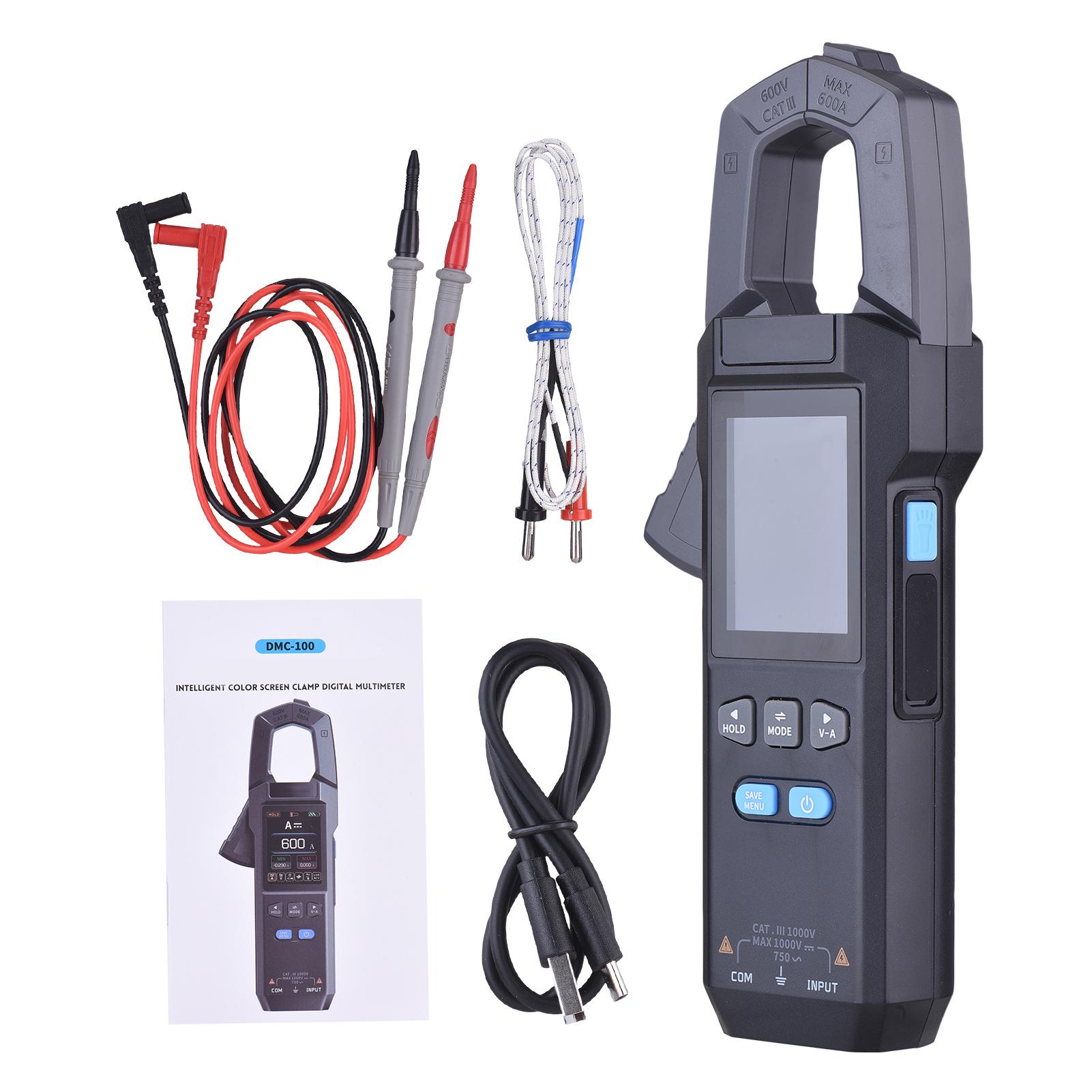 Smart Clamp Meter, 9999 Counts, Digital Multimeter, ACDC Voltage Current Tester with Temperature
Smart Clamp Meter, 9999 Counts, Digital Multimeter, ACDC Voltage Current Tester with Temperature