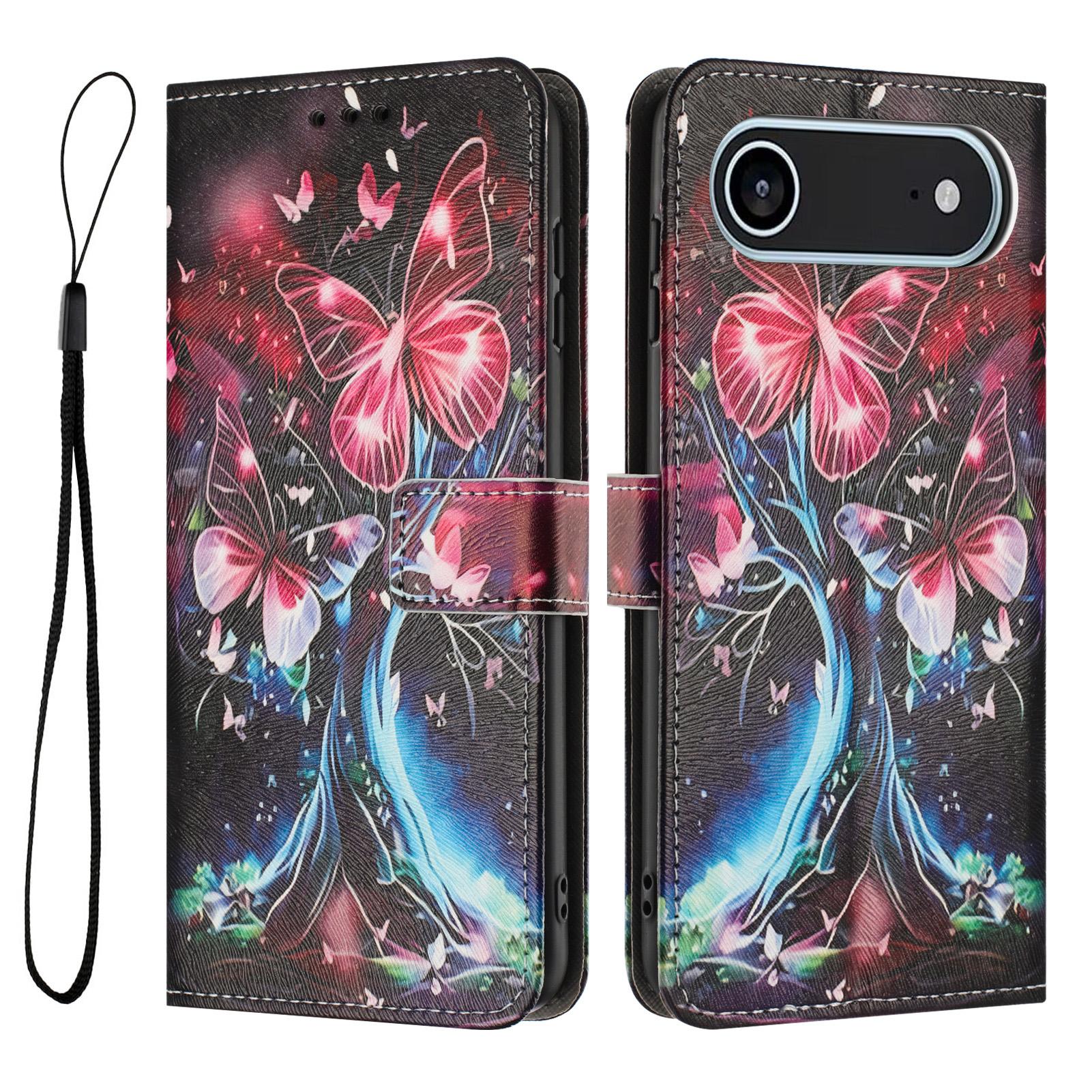 For iPhone 17 Air Wallet Case Pattern Printing PU Leather Phone Cover with Lanyard Butterfly Tree
For iPhone 17 Air Wallet Case Pattern Printing PU Leather Phone Cover with Lanyard Butterfly Tree