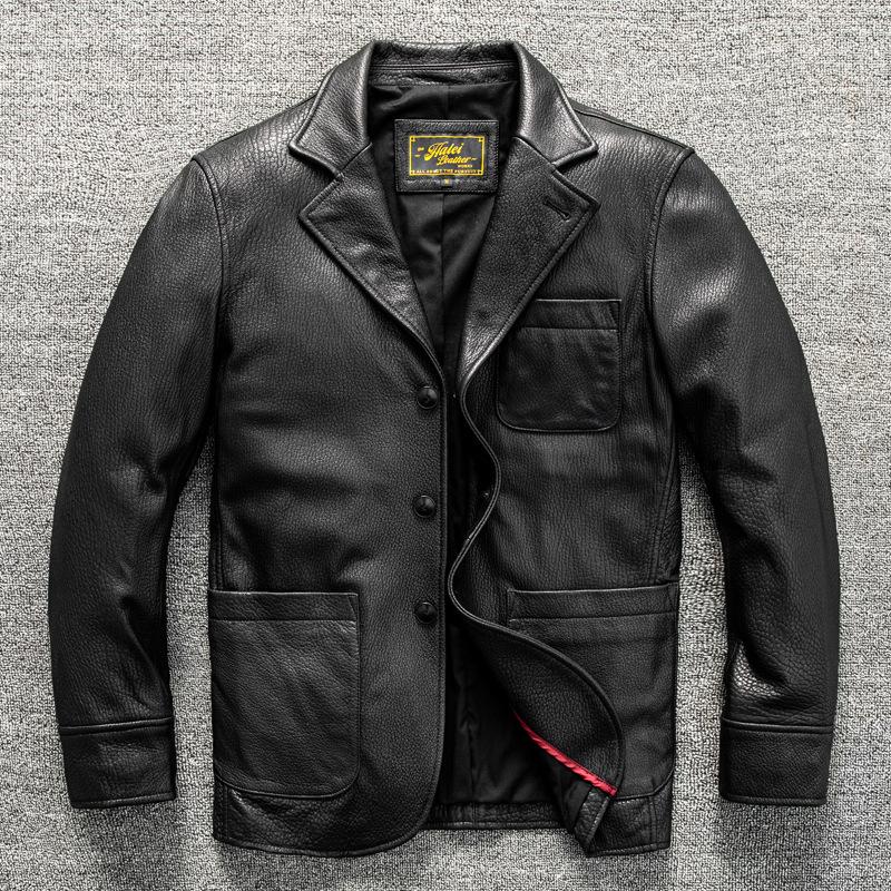 Мужские деловые костюмы из овчины с термопечатью, модная повседневная и универсальная кожаная куртка из натуральной кожи, осенне-зимняя куртка 4XL
Мужские деловые костюмы из овчины с термопечатью, модная повседневная и универсальная кожаная куртка из натуральной кожи, осенне-зимняя куртка 4XL