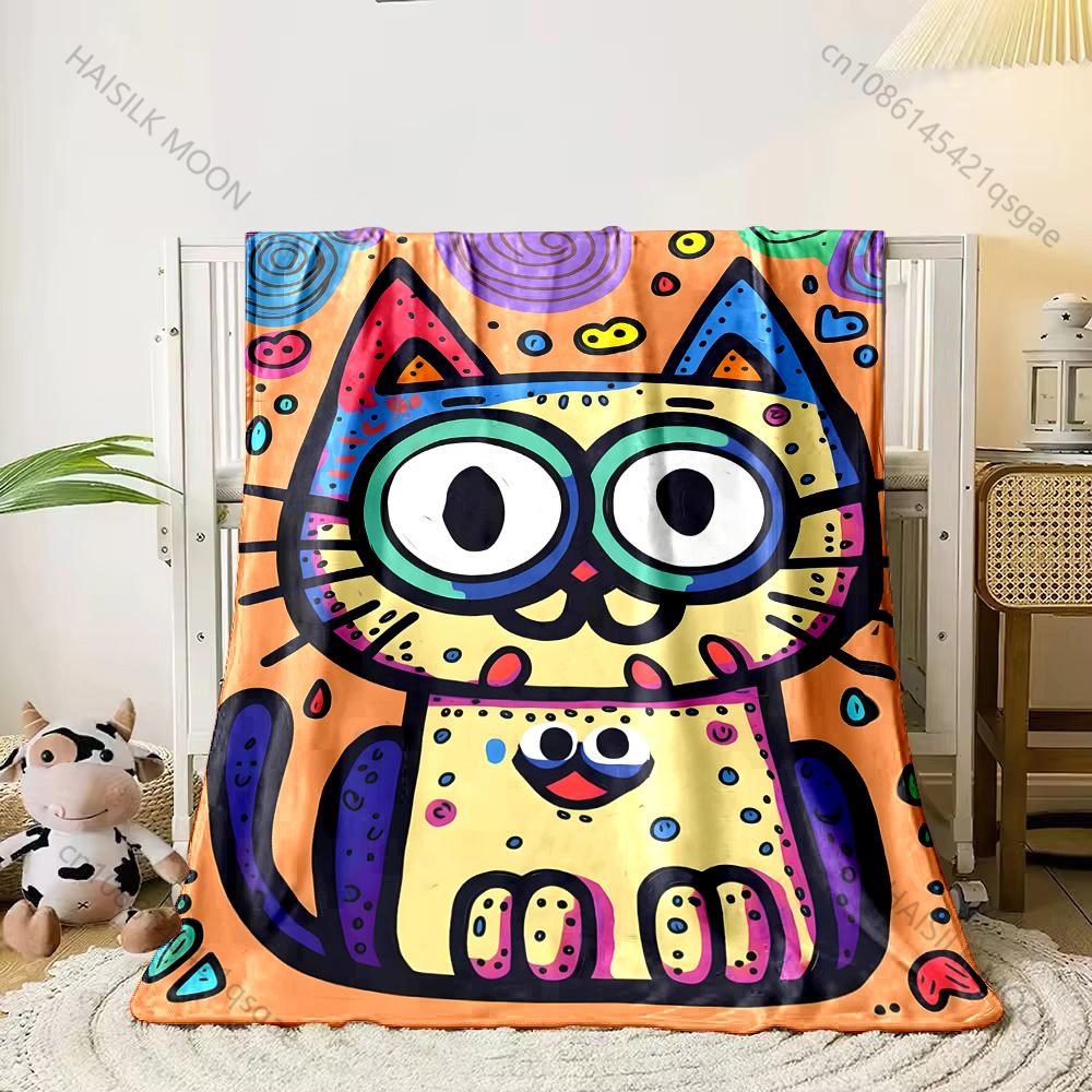 Colorful cartoon cat illustration Print Adult Children Warm Blankets Home Travel Car Soft Comfortable Suitable for all seasons 75x100cm
Colorful cartoon cat illustration Print Adult Children Warm Blankets Home Travel Car Soft Comfortable Suitable for all seasons 75x100cm