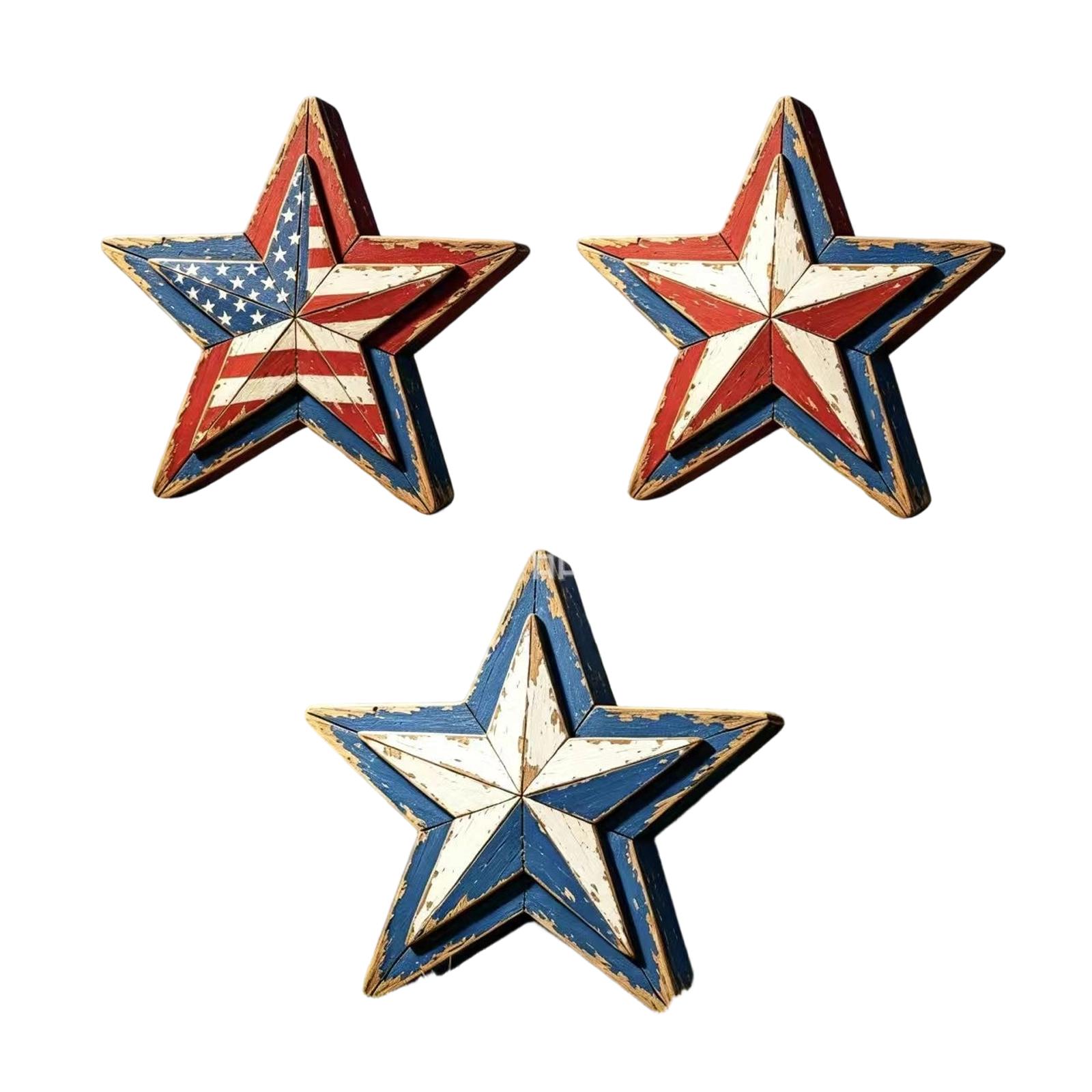 Metal Star Wall Decor Set of 3 Vintage Style Five Pointed Star Hanging Ornaments for Home Indoor Outdoor Display One Size
Metal Star Wall Decor Set of 3 Vintage Style Five Pointed Star Hanging Ornaments for Home Indoor Outdoor Display One Size