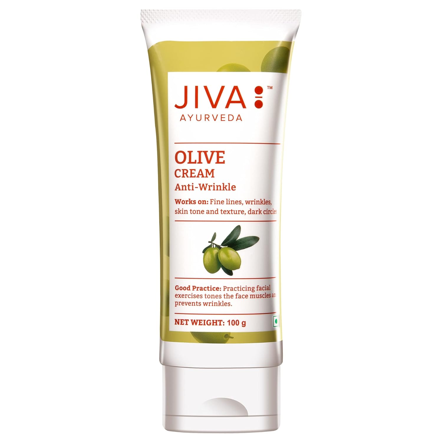 Jiva Olive Cream 100gm Pack Of 1 | Ayurvedic Face Cream For Skin Hydration, Anti-Aging, Wrinkle Reduction, And Collagen Boost
Jiva Olive Cream 100gm Pack Of 1 | Ayurvedic Face Cream For Skin Hydration, Anti-Aging, Wrinkle Reduction, And Collagen Boost