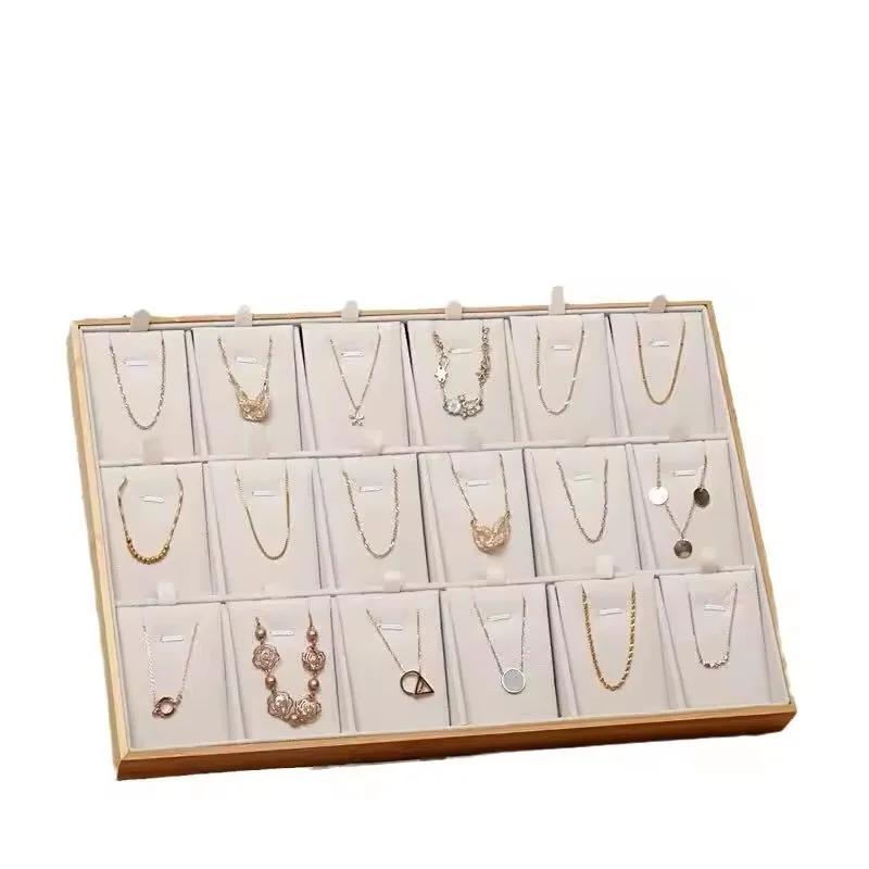Bamboo Wood Stackable Jewelry Organizer Tray with Soft Pads Necklace Pendant Display Plate for Home Display & Retail Store
Bamboo Wood Stackable Jewelry Organizer Tray with Soft Pads Necklace Pendant Display Plate for Home Display & Retail Store