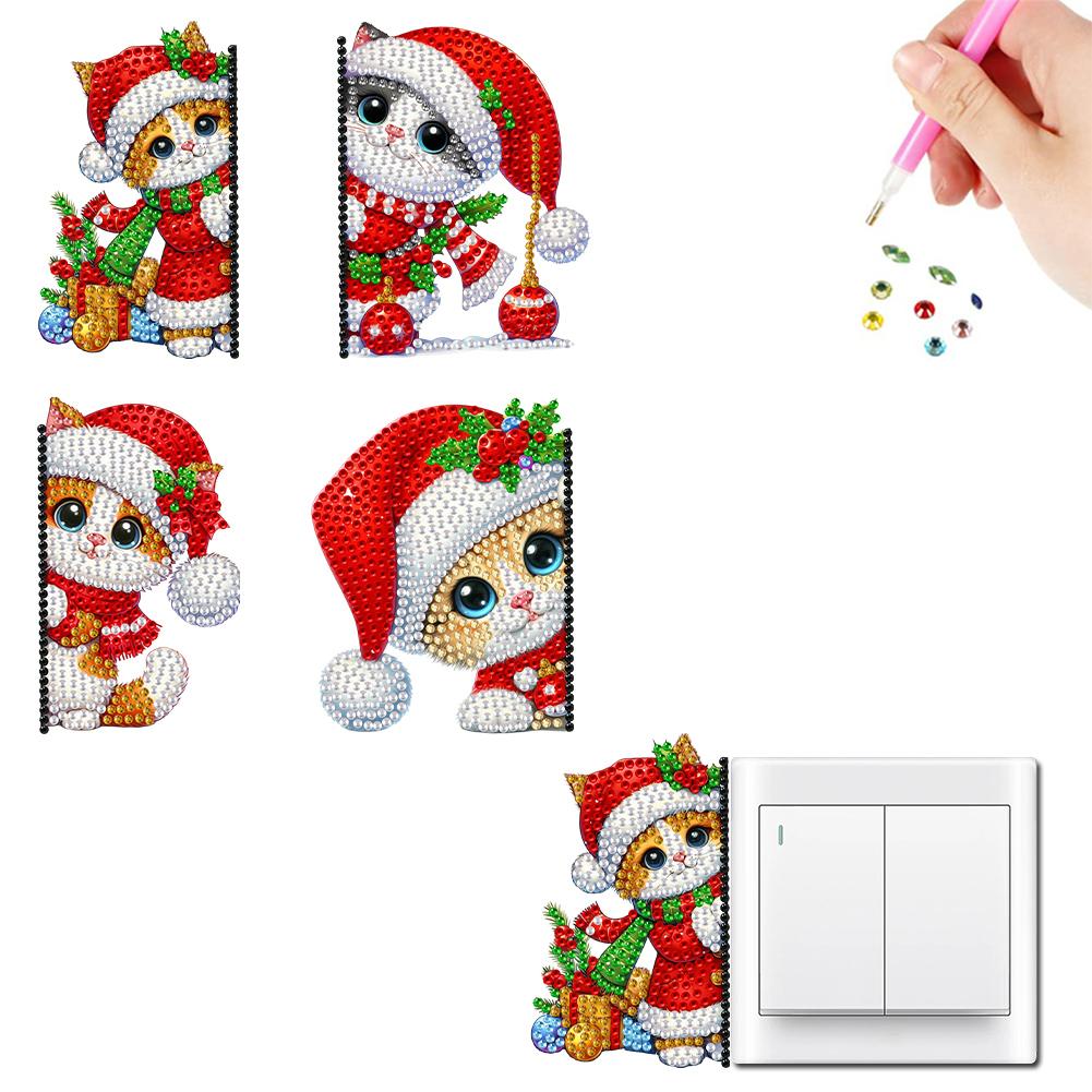 4Pcs Acrylic Festival Theme Cartoon Switch Panel Diamond Sticker 5D DIY Diamond Wall Switch Sticker for Living Room
4Pcs Acrylic Festival Theme Cartoon Switch Panel Diamond Sticker 5D DIY Diamond Wall Switch Sticker for Living Room