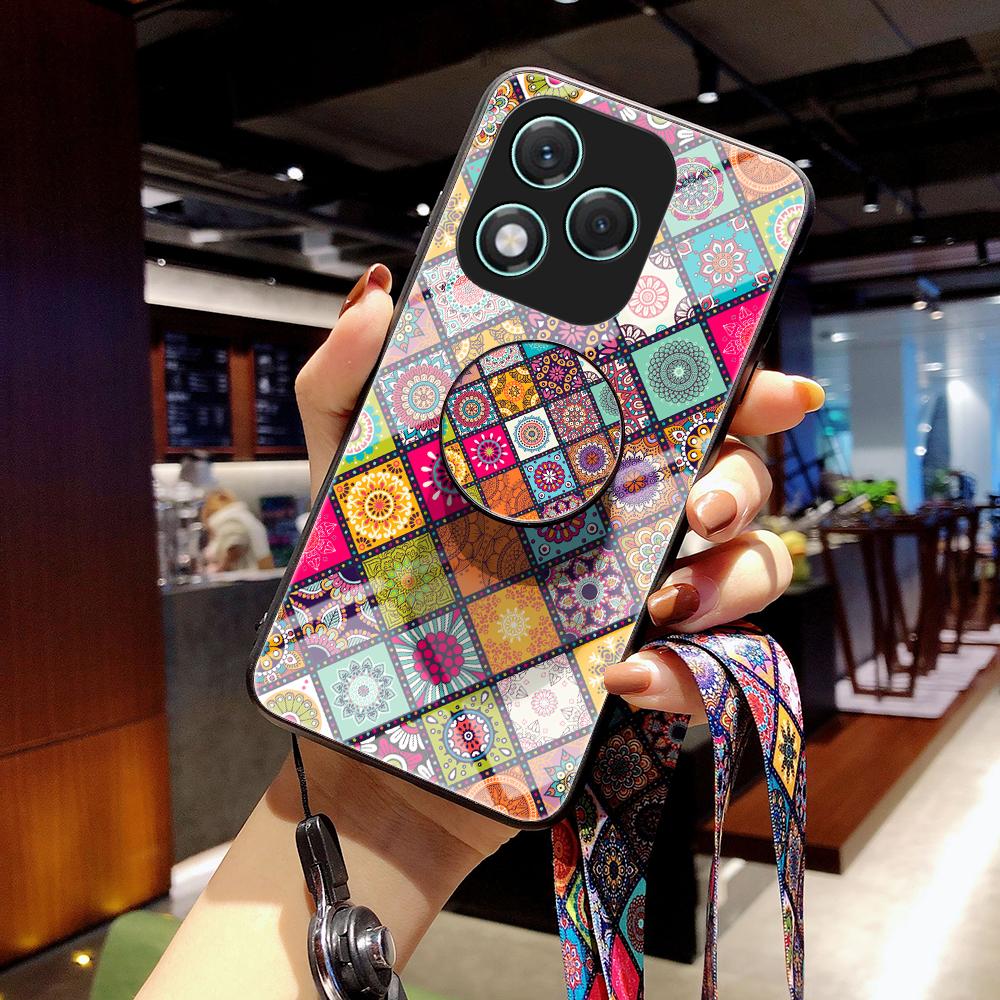 For Honor 400 Lite 5G Case Kickstand Ethnic Pattern Tempered Glass Phone Cover with Strap Color Pattern
For Honor 400 Lite 5G Case Kickstand Ethnic Pattern Tempered Glass Phone Cover with Strap Color Pattern
