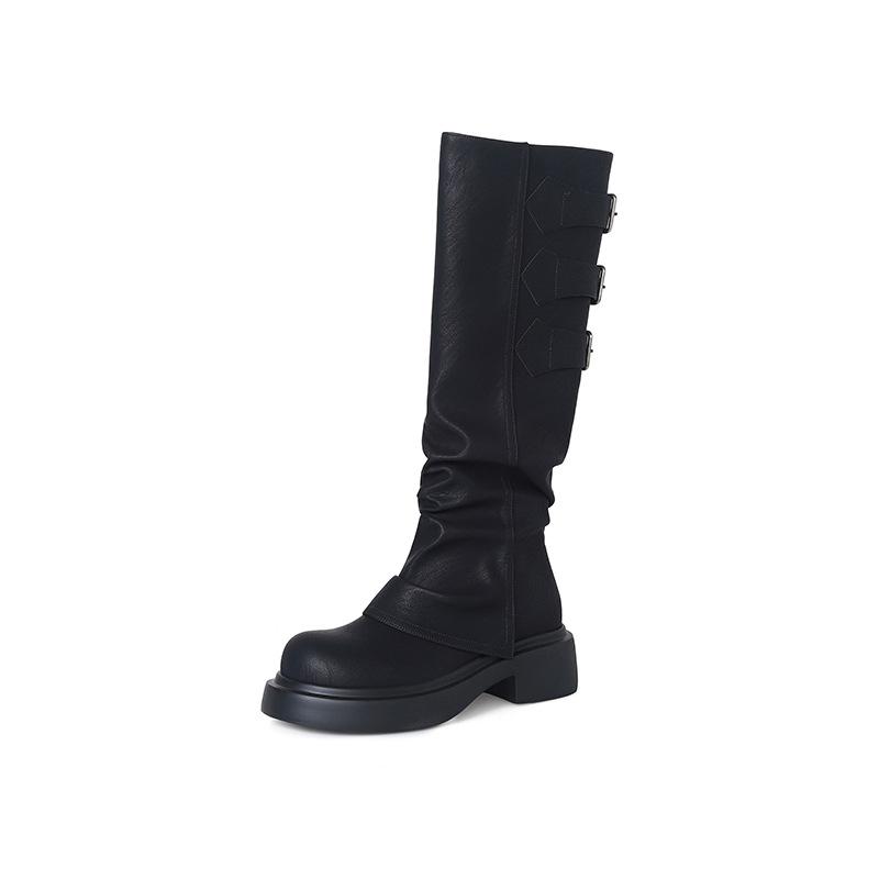 Retro big-headed pants boots are wrinkled but knee-length knight boots, thick-soled long boots, women s high-end stacked long boots, wear-resistant 40 чорний
Retro big-headed pants boots are wrinkled but knee-length knight boots, thick-soled long boots, women s high-end stacked long boots, wear-resistant 40 чорний