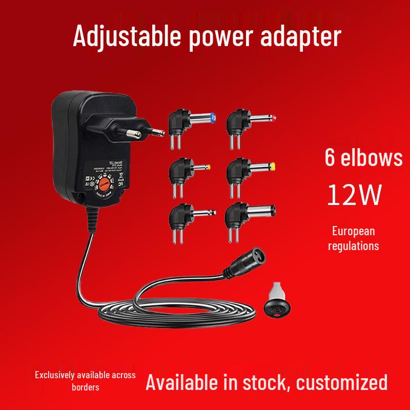12W Multifunctional Charger with 6 Bendable Heads, EU Plug, Adjustable Power Supply
12W Multifunctional Charger with 6 Bendable Heads, EU Plug, Adjustable Power Supply