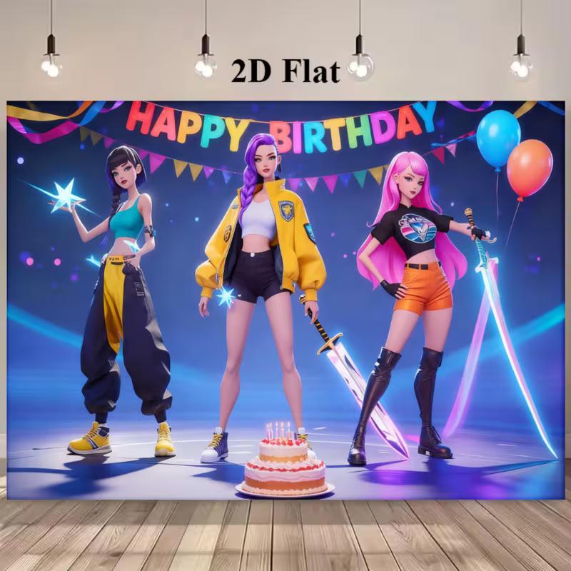 2D Stylish Anime Characters Happy Birthday Photography Background Decor 47.2x31.5inch/120*80cm
2D Stylish Anime Characters Happy Birthday Photography Background Decor 47.2x31.5inch/120*80cm