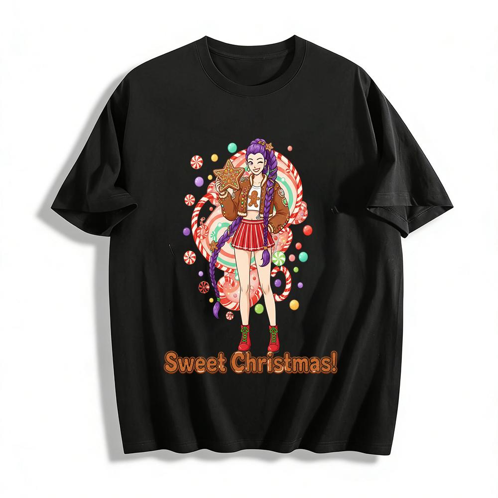 Sweet Christmas Themed Top Gingerbread Candy Print Casual Sweatshirt For Holiday Season Pure cotton T-shirt 6XL
Sweet Christmas Themed Top Gingerbread Candy Print Casual Sweatshirt For Holiday Season Pure cotton T-shirt 6XL