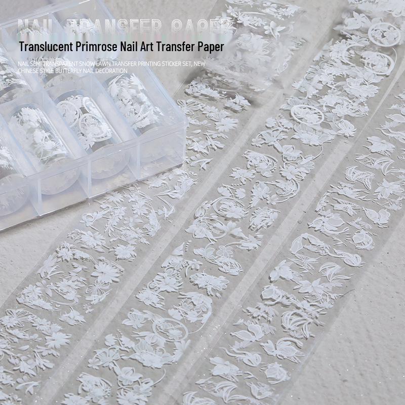 Primrose Semi-Transparent Butterfly & Flower Nail Art Stickers - New Chinese Style Nail Salon Accessories
Primrose Semi-Transparent Butterfly & Flower Nail Art Stickers - New Chinese Style Nail Salon Accessories