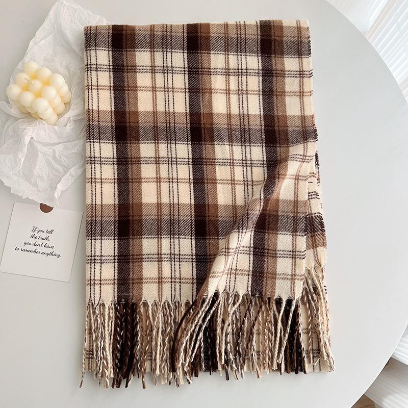 Новый осенне-зимний полосатый клетчатый шарф, японский шарф с имитацией кашемира, теплая шаль, утолщенный шарф для женщин ONE SIZE
Новый осенне-зимний полосатый клетчатый шарф, японский шарф с имитацией кашемира, теплая шаль, утолщенный шарф для женщин ONE SIZE