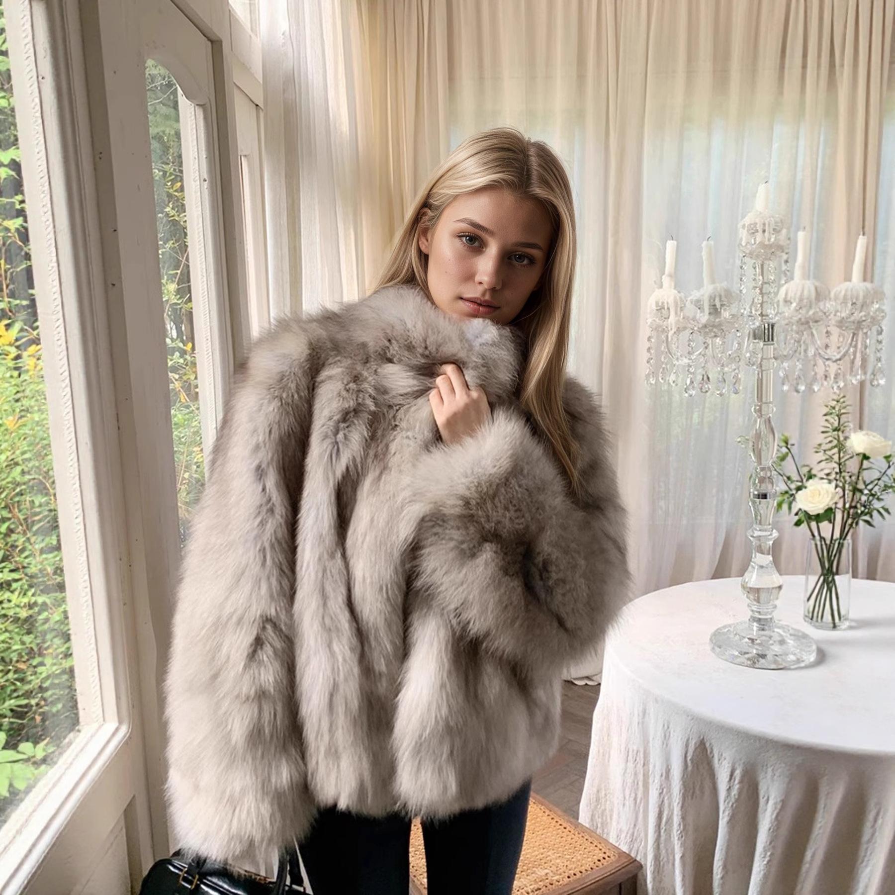 Women s Lapel Faux Fur Coat Loose Fit Warm Winter Outerwear S
Women s Lapel Faux Fur Coat Loose Fit Warm Winter Outerwear S