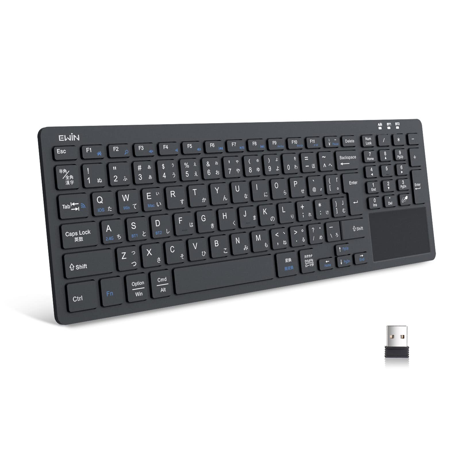 Ewin Wireless Compatible Keyboard Wireless Keyboard Wireless Touchpad with Numeric Keypad JIS Japanese Layout USB Connection Receiver Included for
Ewin Wireless Compatible Keyboard Wireless Keyboard Wireless Touchpad with Numeric Keypad JIS Japanese Layout USB Connection Receiver Included for