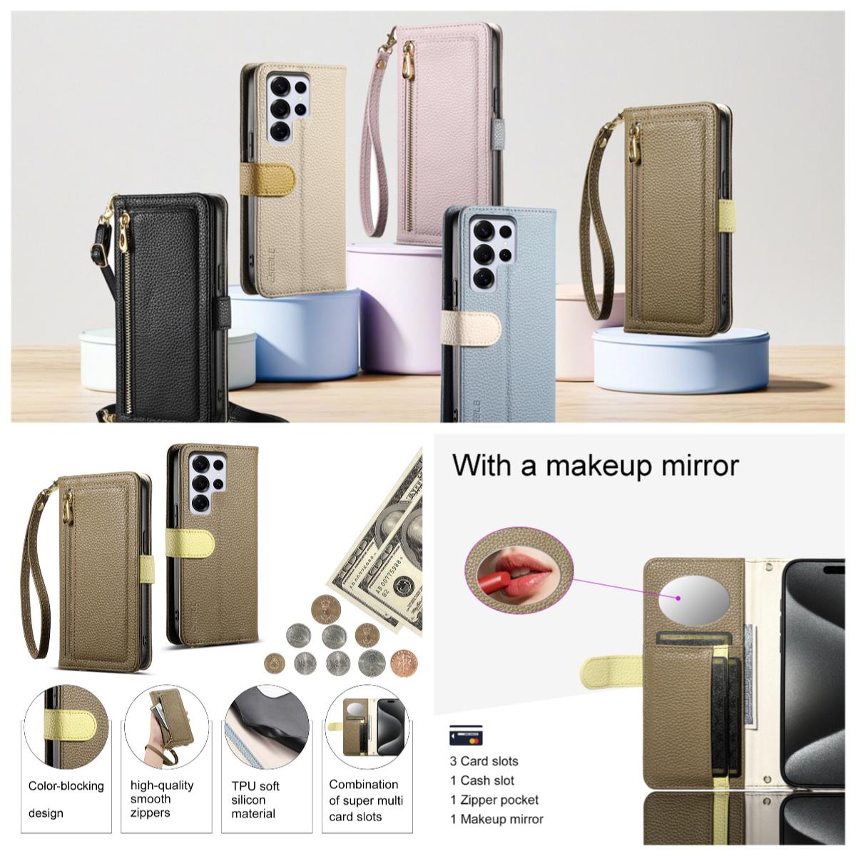 Leather Phone Case for Samsung Galaxy S23-S25 Series / A14-A56 Series with Coin Pocket, Card Slot, Mirror & Stand – Multiple Colors Samsung Galaxy A56 коричневий
Leather Phone Case for Samsung Galaxy S23-S25 Series / A14-A56 Series with Coin Pocket, Card Slot, Mirror & Stand – Multiple Colors Samsung Galaxy A56 коричневий