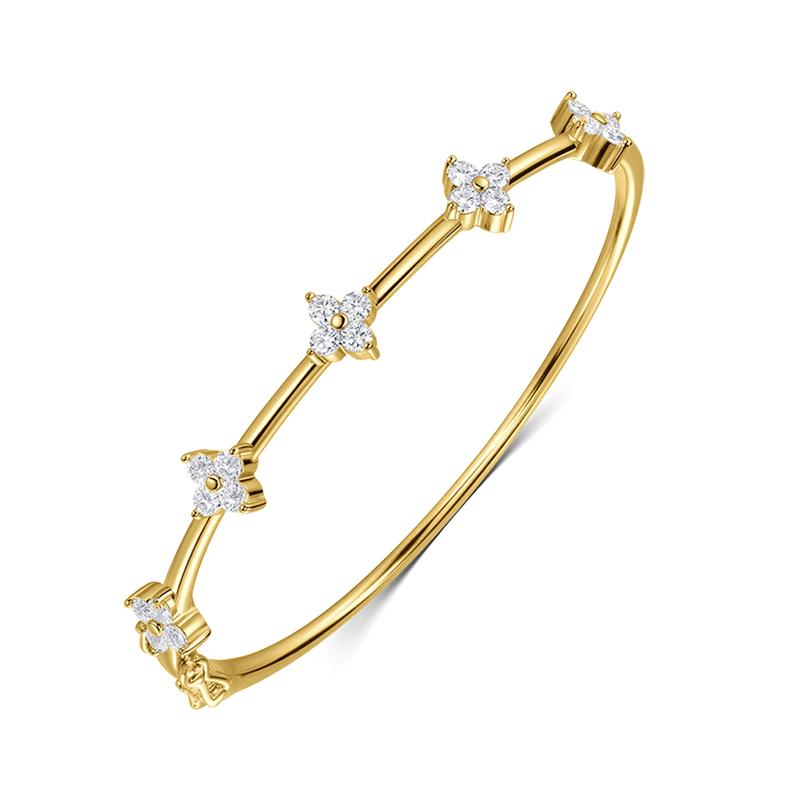 Smyoue Certified 2.5mm Round Flower Moissanite Bangle for Women Original Pure 925 Silver Bracelet Luxury Female Jewelry 15CM
Smyoue Certified 2.5mm Round Flower Moissanite Bangle for Women Original Pure 925 Silver Bracelet Luxury Female Jewelry 15CM