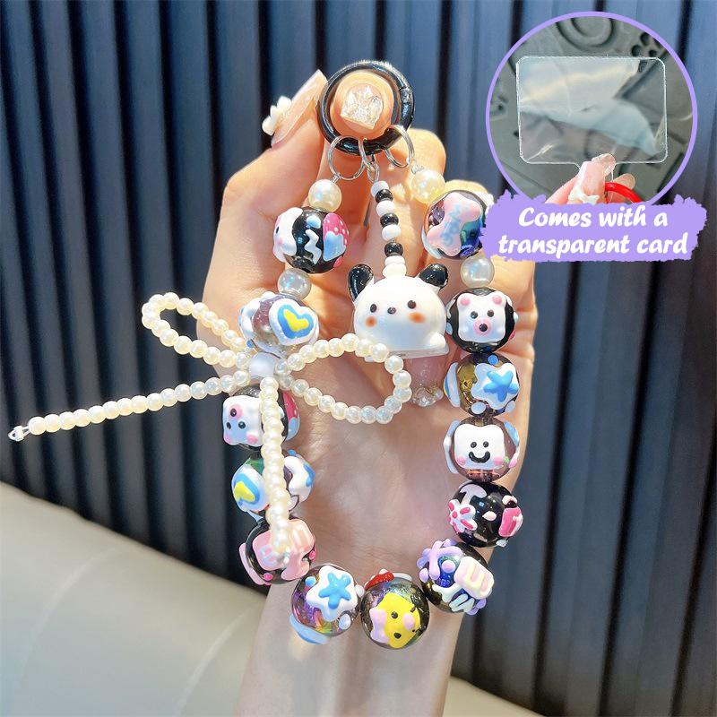 Kawaii Sanrio Kuromi Phone Chain W/Card Bowknot Beads My Melody Cinnamoroll Keychain Wrist Strap Bag Decor Earphone Case Pendant
Kawaii Sanrio Kuromi Phone Chain W/Card Bowknot Beads My Melody Cinnamoroll Keychain Wrist Strap Bag Decor Earphone Case Pendant