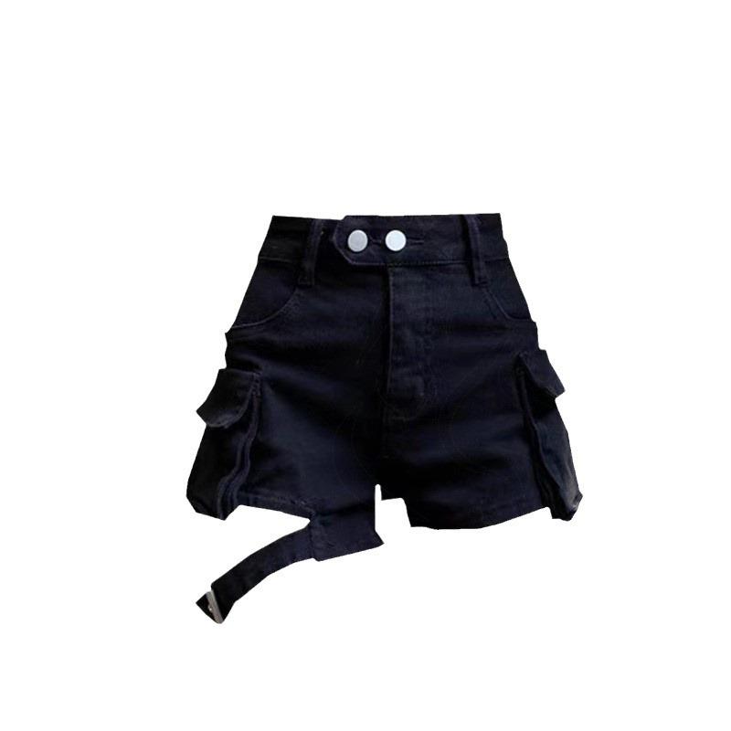 Retro High-Waisted Women s Cargo Denim Shorts - Petite Wide-Leg A-Line with Big Pockets, Trendy Summer Style X Large чёрный
Retro High-Waisted Women s Cargo Denim Shorts - Petite Wide-Leg A-Line with Big Pockets, Trendy Summer Style X Large чёрный