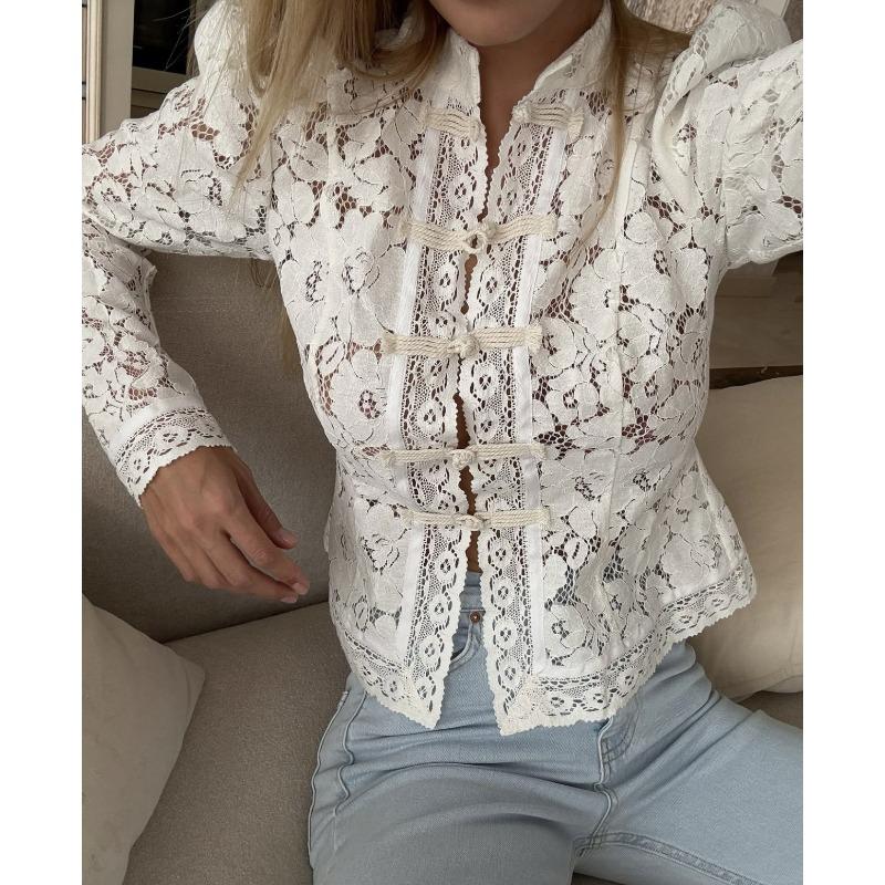 Summer New Women s Top Fashion Temperament Casual Lace Stand-up Collar Slim-fit Shirt XL білий
Summer New Women s Top Fashion Temperament Casual Lace Stand-up Collar Slim-fit Shirt XL білий