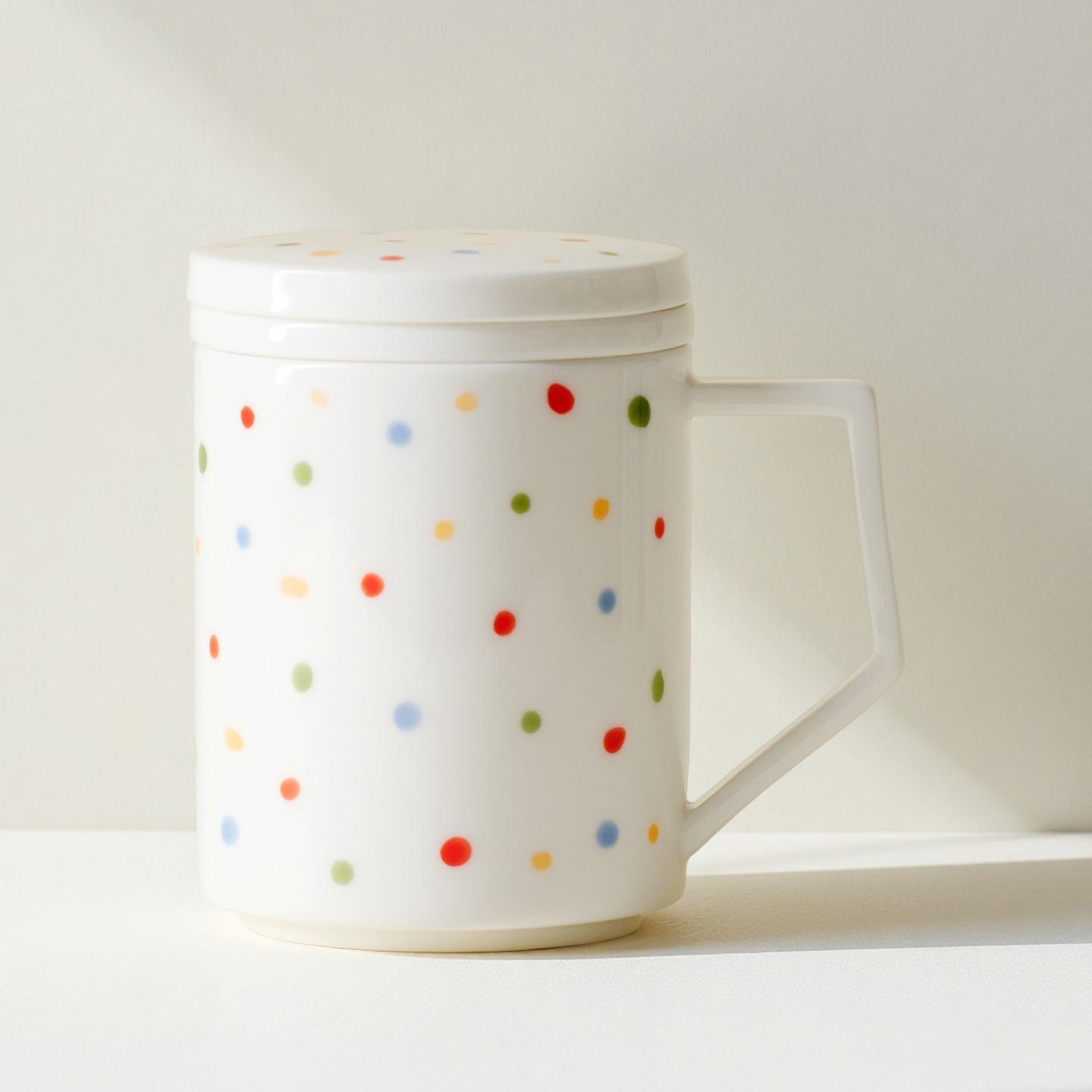 500ml Hand-painted Polka Dot Filter Tea Separator Cup Boutique Tea Mug With Infuser Tea Maker Office Water Cup Teaware Craft
500ml Hand-painted Polka Dot Filter Tea Separator Cup Boutique Tea Mug With Infuser Tea Maker Office Water Cup Teaware Craft