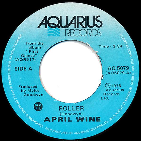 7inch Record APRIL WINE Roller Right Down To It AQ5079 Aquarius Record 1978 Canada Rock Used
7inch Record APRIL WINE Roller Right Down To It AQ5079 Aquarius Record 1978 Canada Rock Used