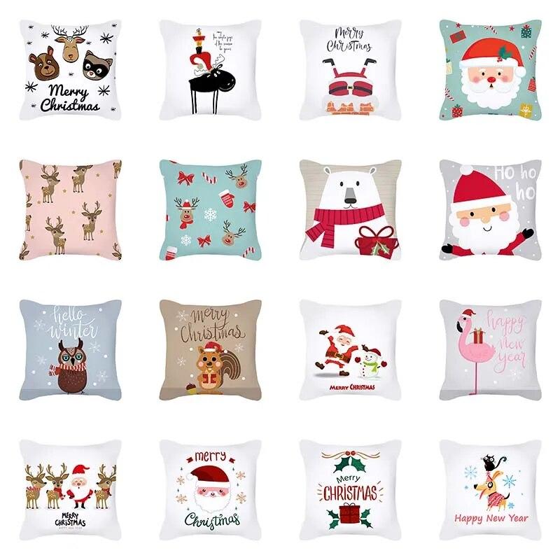 New Christmas pillowcase cartoon Santa Claus elk print peach skin pillowcase sofa cushion cover home decoration holiday gift
New Christmas pillowcase cartoon Santa Claus elk print peach skin pillowcase sofa cushion cover home decoration holiday gift