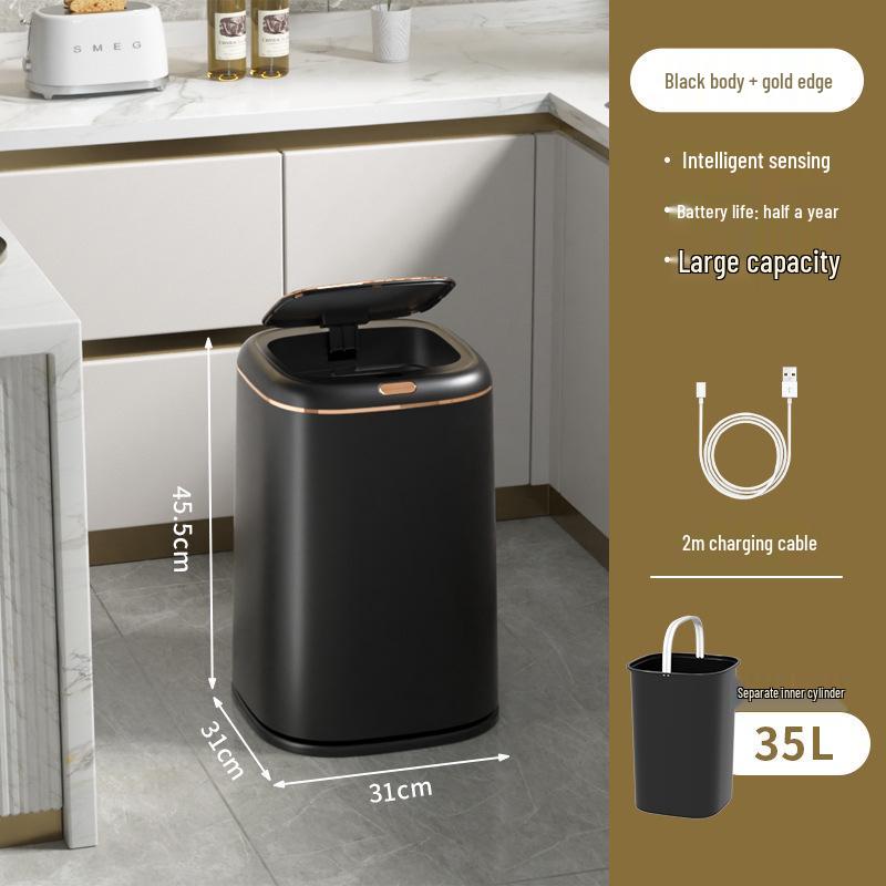 2026 Smart Home Trash Can: Light Luxury, 40L Hidden Press Ring, Automatic Sensor. Rechargeable - 1200mAh
2026 Smart Home Trash Can: Light Luxury, 40L Hidden Press Ring, Automatic Sensor. Rechargeable - 1200mAh
