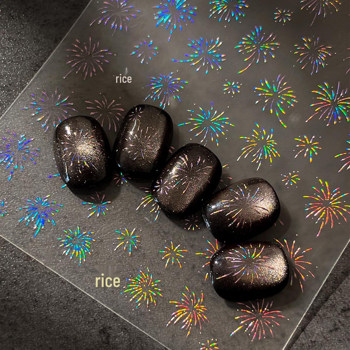 YITU Flashy Laser Firework Nail Stickers, Exquisite Light Luxury Style with Adhesive Backing, Model YT4474.
YITU Flashy Laser Firework Nail Stickers, Exquisite Light Luxury Style with Adhesive Backing, Model YT4474.