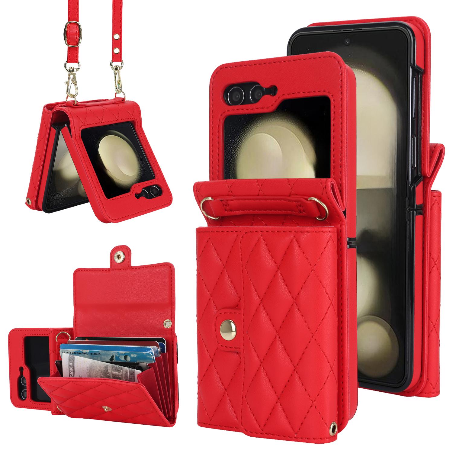 ZD 03 for Samsung Galaxy Z Flip7 FE 5G/Z Flip6 5G Case Bag Design PU Leather Crossbody Phone Cover RFID Blocking Red
ZD 03 for Samsung Galaxy Z Flip7 FE 5G/Z Flip6 5G Case Bag Design PU Leather Crossbody Phone Cover RFID Blocking Red