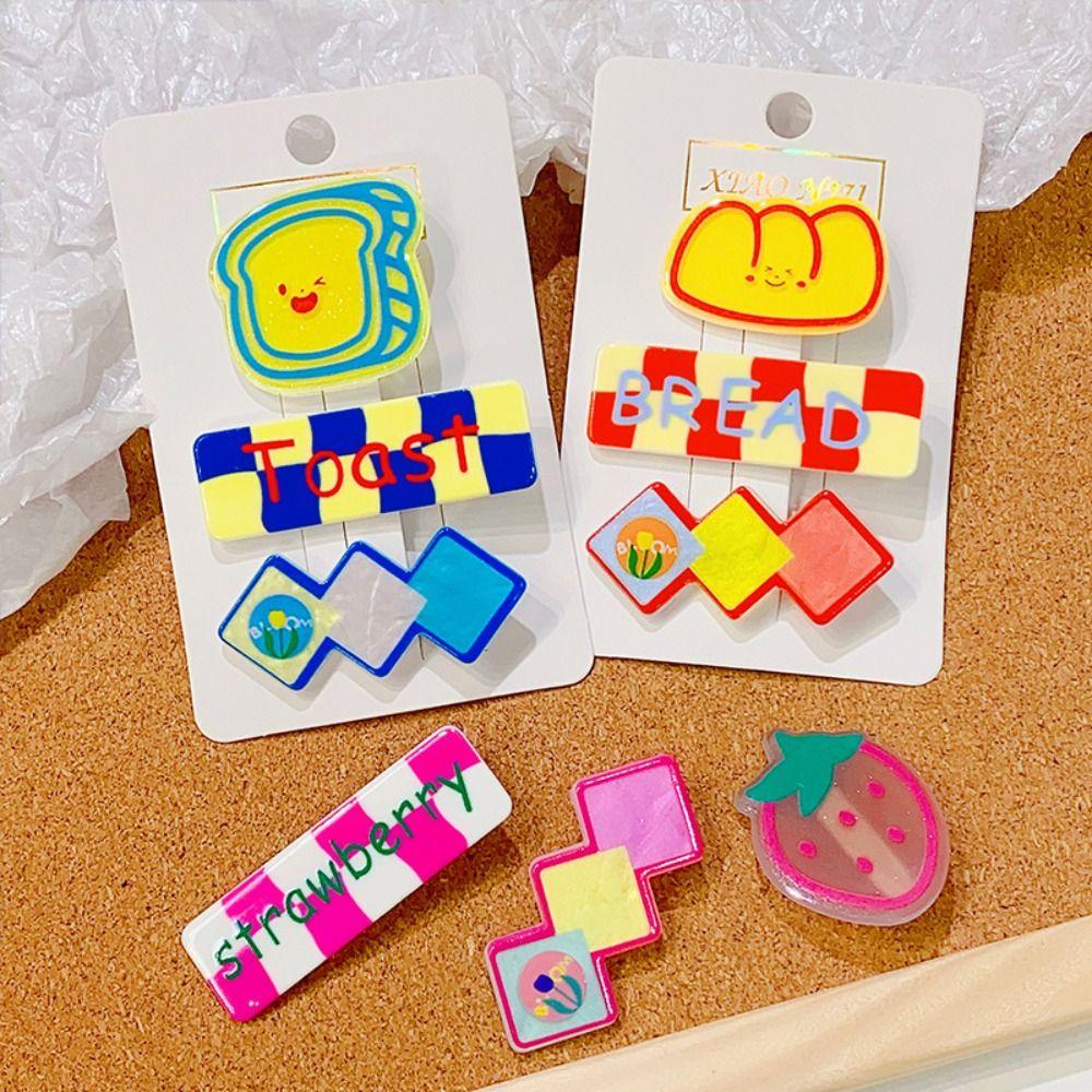 3pcs/set Korean Style Cartoon Hairpin Set Bread Toast Cute Hair Clips Fashion Children/Kids
3pcs/set Korean Style Cartoon Hairpin Set Bread Toast Cute Hair Clips Fashion Children/Kids