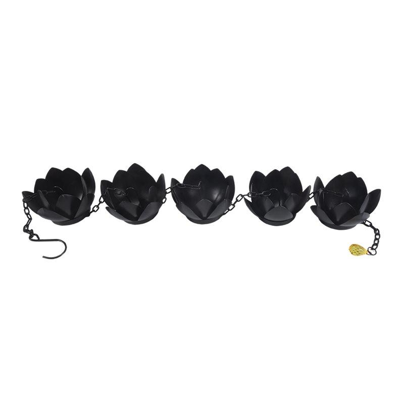 ABJI-Functional And Decorative Rain Chain, Lotus Design Cups For Exterior Gutters, Replace Your Downspout чёрный
ABJI-Functional And Decorative Rain Chain, Lotus Design Cups For Exterior Gutters, Replace Your Downspout чёрный