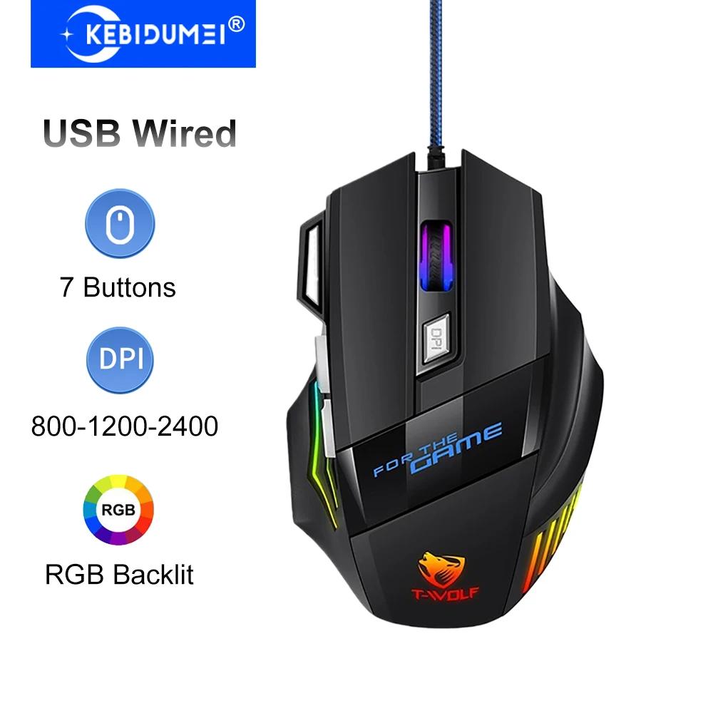 KEBIDUMEI RGB Wired Gaming Mouse 7200DPI 6-Level Adjustable 6 Buttons Ergonomic Silent Mice Plug and Play for Laptop Win MacOS
KEBIDUMEI RGB Wired Gaming Mouse 7200DPI 6-Level Adjustable 6 Buttons Ergonomic Silent Mice Plug and Play for Laptop Win MacOS