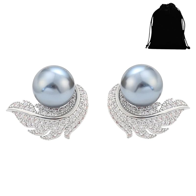 Zoomers earrings ladies pearl wing gray pearl silver Compatible with metal allergies silver 925 zirconia feather motif simple cute South Korea formal
Zoomers earrings ladies pearl wing gray pearl silver Compatible with metal allergies silver 925 zirconia feather motif simple cute South Korea formal