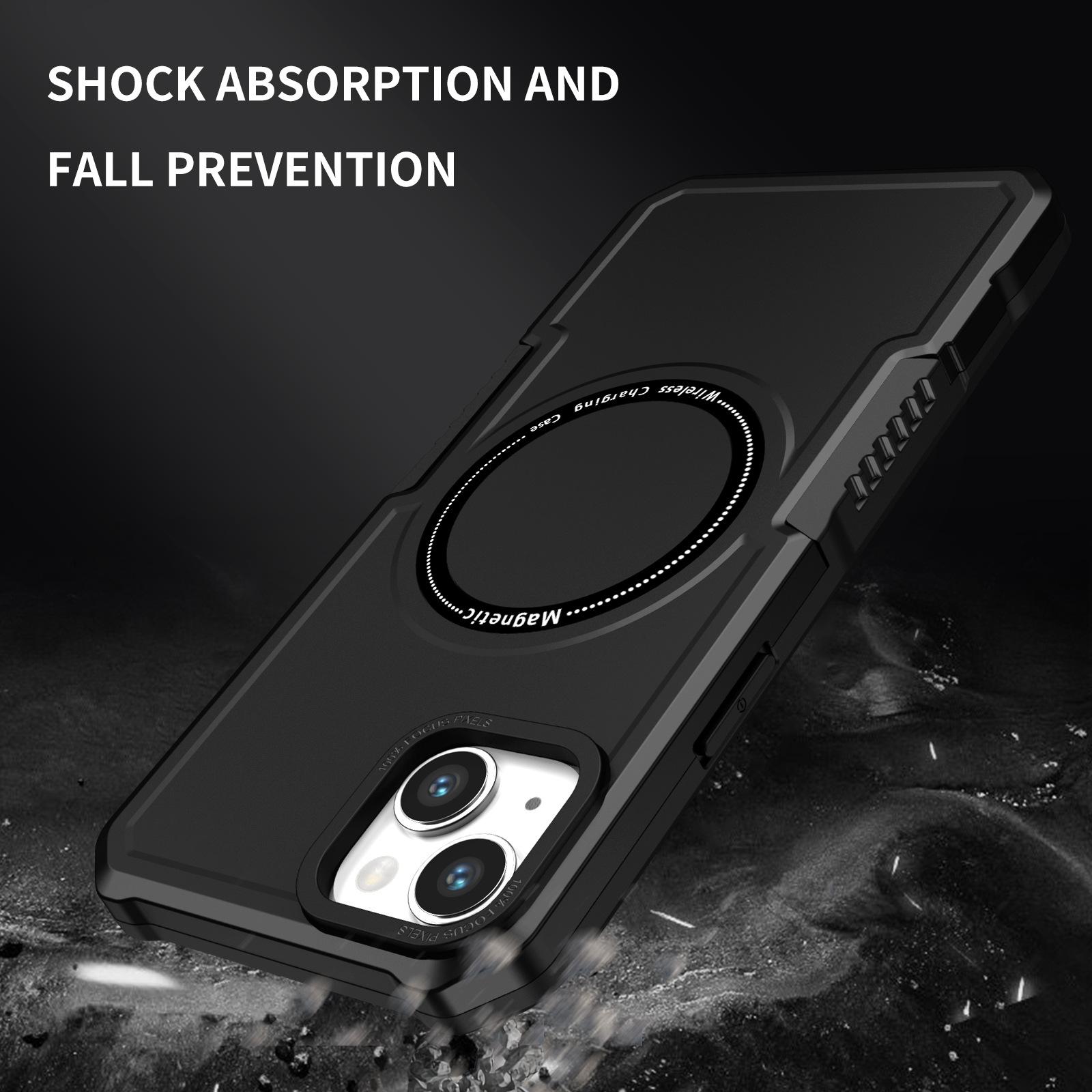 For iPhone 15 Plus Magnetic Phone Case PC+TPU Shock Absorbing Cover Compatible with Magsafe Black
For iPhone 15 Plus Magnetic Phone Case PC+TPU Shock Absorbing Cover Compatible with Magsafe Black