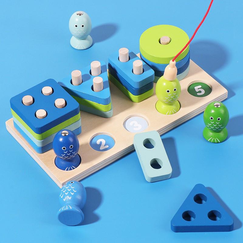 Многофункциональный детский деревянный набор игрушек: Сопоставление форм, Складывание блоков и Магнитная рыбалка
Многофункциональный детский деревянный набор игрушек: Сопоставление форм, Складывание блоков и Магнитная рыбалка