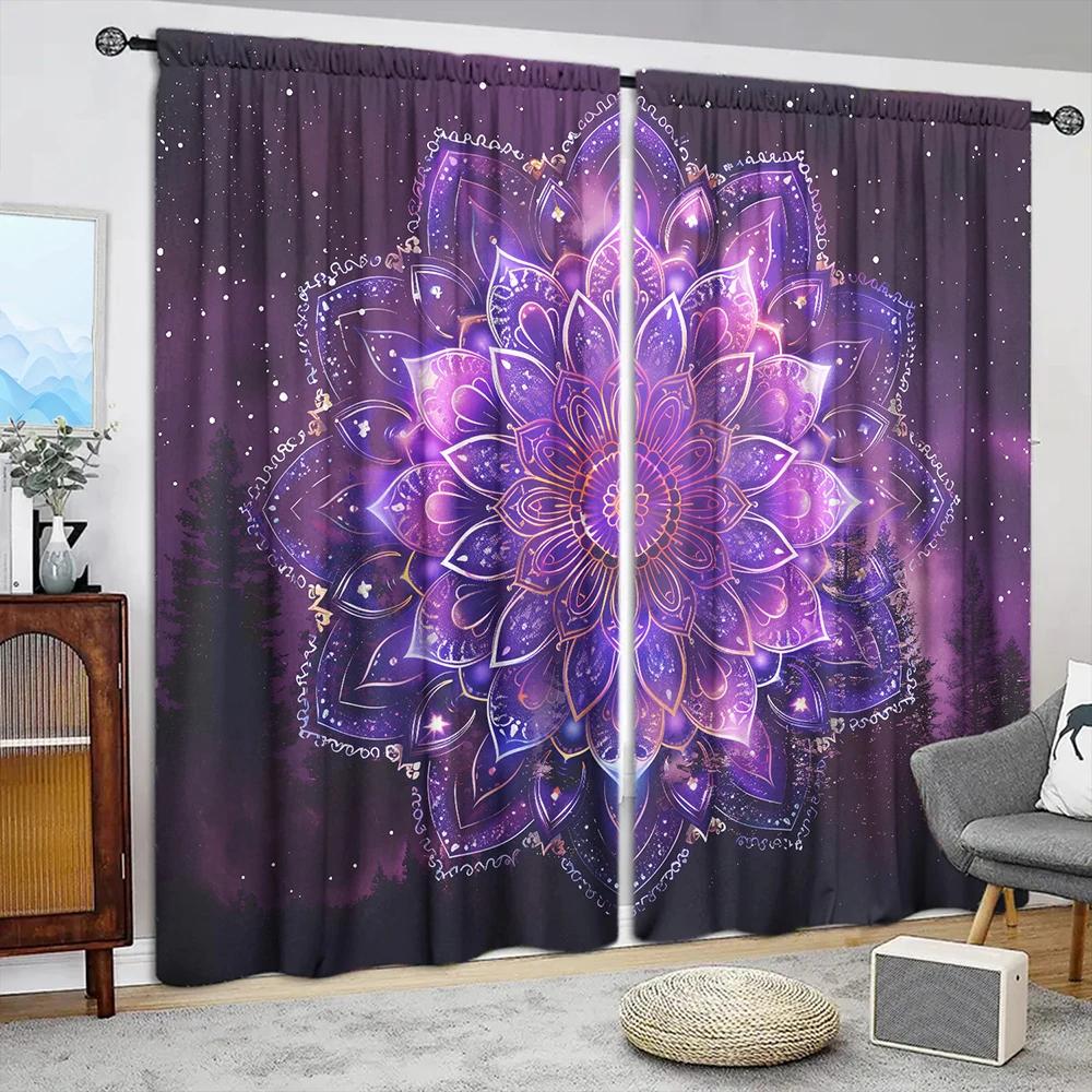 Set Of 2 Purple Mandala Printed Curtain Home Decor Window Treatment Bedroom Office Kitchen Living Room For Made Polyester With Rod Pocket W100*H70(CM)-Hooks&1PCS
Set Of 2 Purple Mandala Printed Curtain Home Decor Window Treatment Bedroom Office Kitchen Living Room For Made Polyester With Rod Pocket W100*H70(CM)-Hooks&1PCS