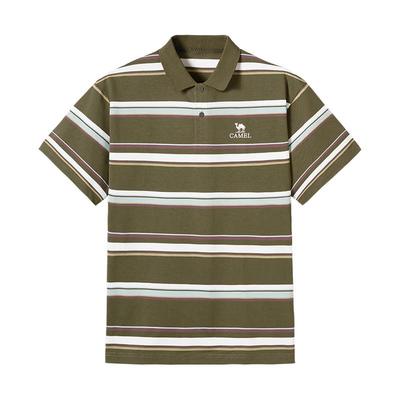 Camel Unisex Color-Block Striped Polo Shirt S
Camel Unisex Color-Block Striped Polo Shirt S