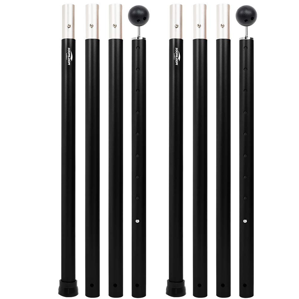 Soomloom Aluminum Pole for Setting Up Tents and Tarps, A6061 Aluminum, Outer Diameter 33mm, 4 Section Connections, 12 Pieces, Split Type, Push Button
Soomloom Aluminum Pole for Setting Up Tents and Tarps, A6061 Aluminum, Outer Diameter 33mm, 4 Section Connections, 12 Pieces, Split Type, Push Button