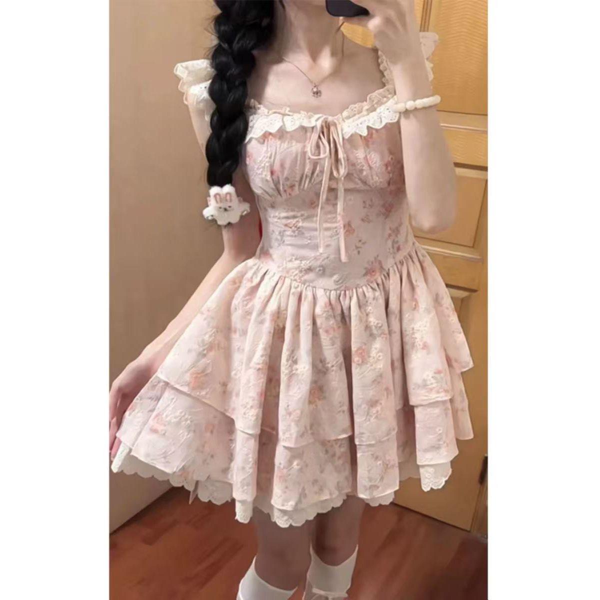 Vintage Lolita Dress Women Lace Patchwork Sweet Princess Ruffle High Waist Layered Dress Female Korean Fashion Elegant Dress XL синій
Vintage Lolita Dress Women Lace Patchwork Sweet Princess Ruffle High Waist Layered Dress Female Korean Fashion Elegant Dress XL синій