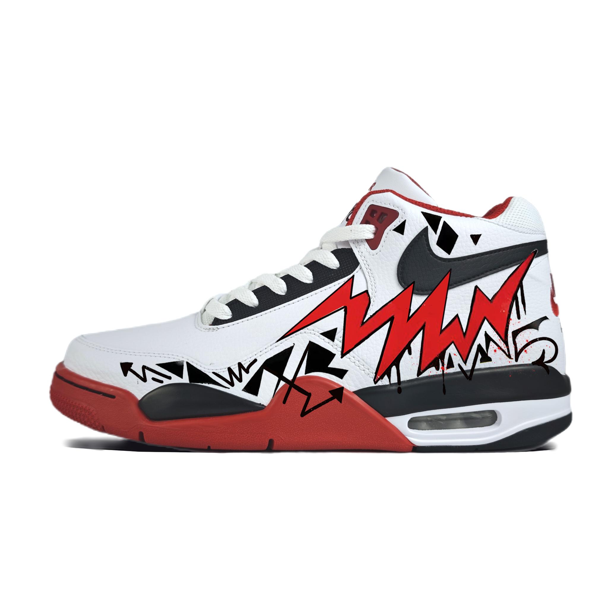Nike Flight Legacy Intertwined Lightning Abrasion Resistant Mid top Vintage Basketball Shoes Unisex Red Black White BQ4212-100(Team352-) 40.5
Nike Flight Legacy Intertwined Lightning Abrasion Resistant Mid top Vintage Basketball Shoes Unisex Red Black White BQ4212-100(Team352-) 40.5