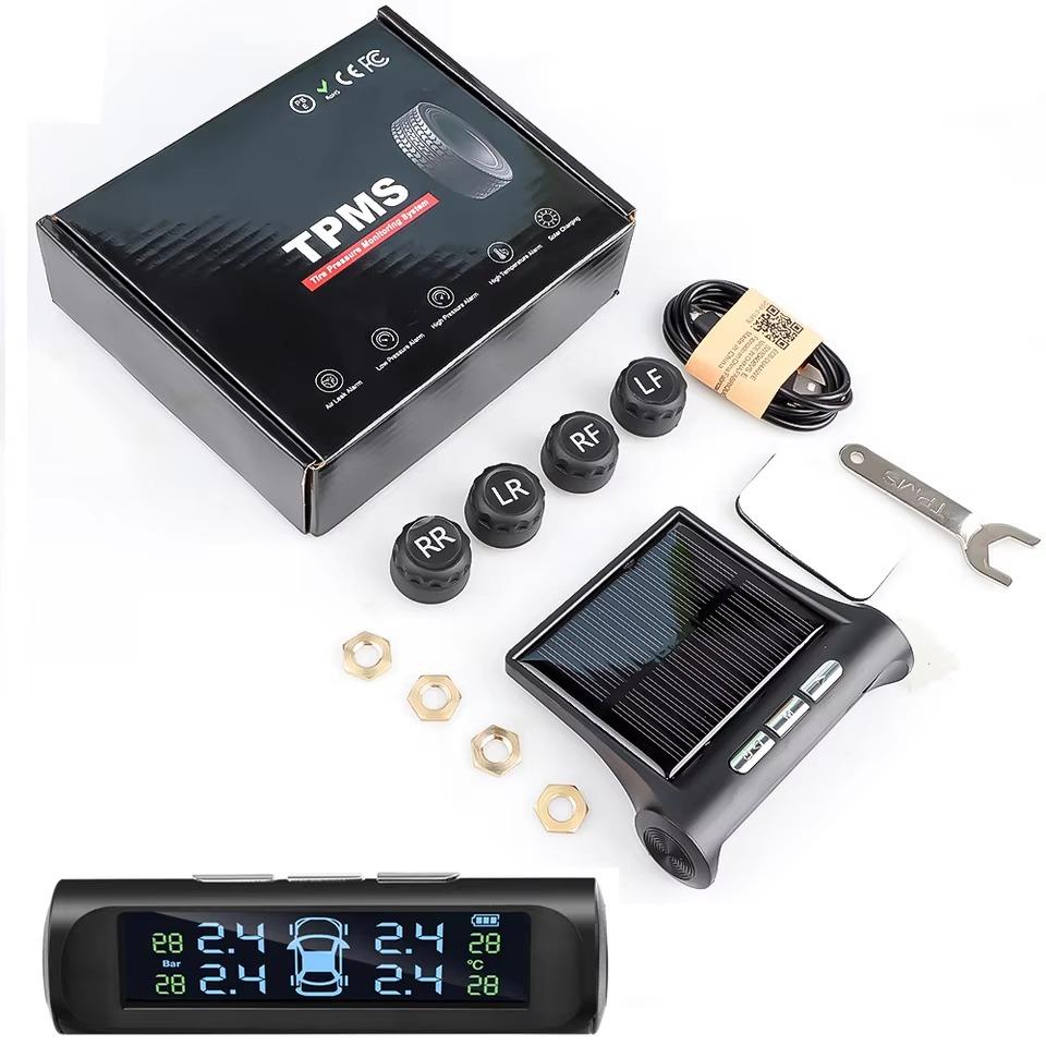 433,92 МГц Автомобильная солнечная система контроля давления в шинах TPMS HD цифровой ЖК-дисплей Автосигнализация Беспроводной инструмент с 4 внешними датчиками
433,92 МГц Автомобильная солнечная система контроля давления в шинах TPMS HD цифровой ЖК-дисплей Автосигнализация Беспроводной инструмент с 4 внешними датчиками