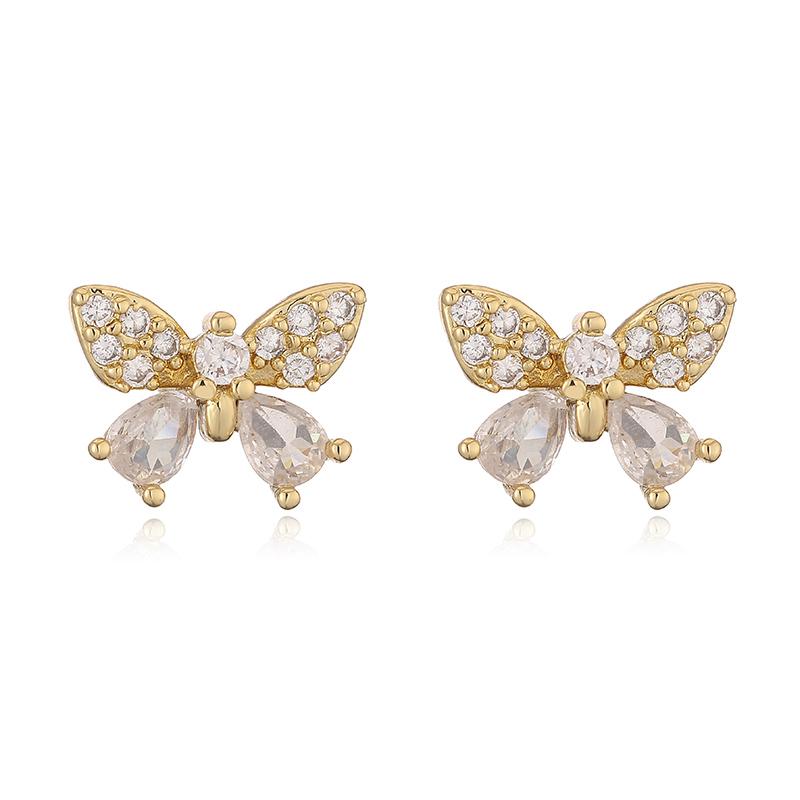 HECHENG,18K Golden Plated Elegant Light Luxury Ladies Jewellery Earrings with CZ Stone Butterfly Clover Ladies Jewellery Gifts Other
HECHENG,18K Golden Plated Elegant Light Luxury Ladies Jewellery Earrings with CZ Stone Butterfly Clover Ladies Jewellery Gifts Other