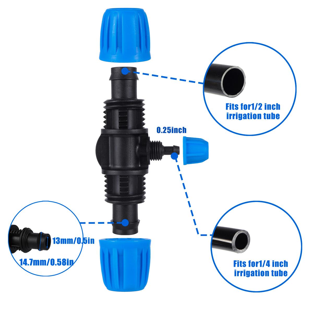 DN16mm Pipe To 1/4 Pipe Locked Reducing Tee Garden Lawn Greenhouse Drip Irrigation System 3-Way Connector 2Pcs Blue/Green/Black
DN16mm Pipe To 1/4 Pipe Locked Reducing Tee Garden Lawn Greenhouse Drip Irrigation System 3-Way Connector 2Pcs Blue/Green/Black