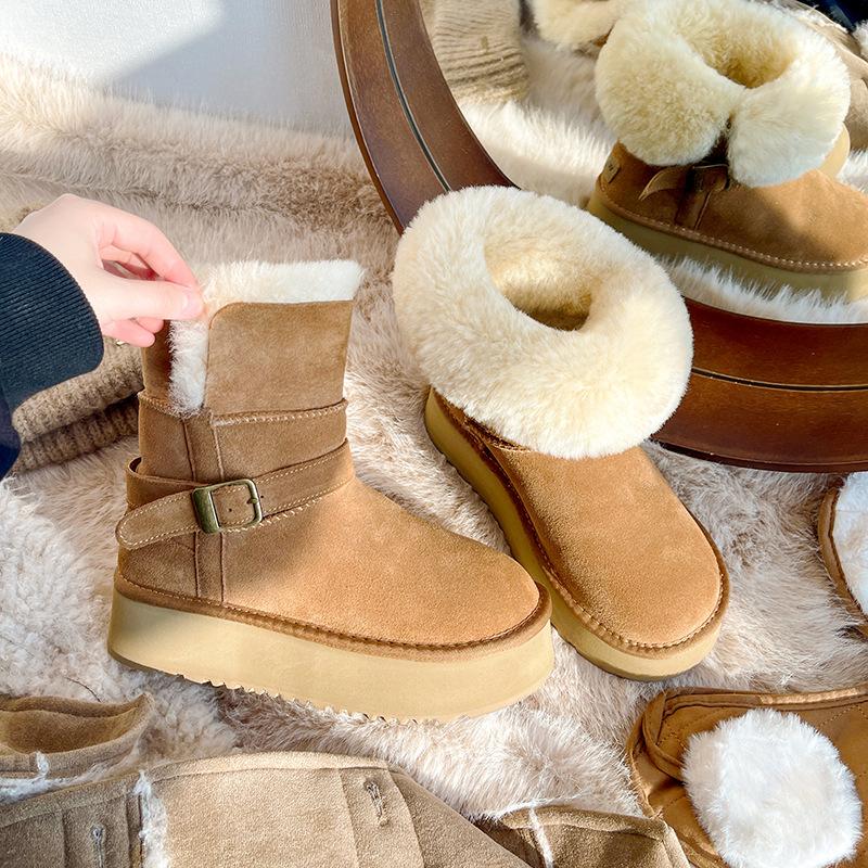 Soft leather version~ Sangpo thick-soled snow boots 2025 new winter velvet thickened fur integrated Northeast cotton shoes 35
Soft leather version~ Sangpo thick-soled snow boots 2025 new winter velvet thickened fur integrated Northeast cotton shoes 35